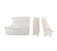 Giwnhvx Set di 3 Pezzi di Scatola Portaoggetti Pieghevole per Biancheria Intima con 6/7/11 Divisori per Cassetti un Griglia, Borsa Organizer Salvaspazio, Beige
