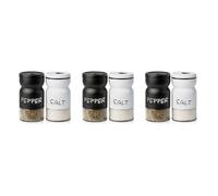 Giwnhvx Set di 3 saliera e pepe con coperchi regolabili, decorazione, grazioso set shaker