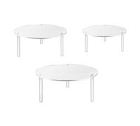 Giwnhvx Set di 3 supporti per torte in acrilico trasparente, supporto per cupcake per panetteria, anniversario di matrimonio