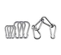 Giwnhvx Set di 4 ganci a molla M6 in acciaio inox 304 e 6 moschettoni a molla in acciaio inox