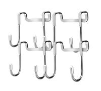 Giwnhvx Set di 4 ganci doppi per porta, set di ganci da bagno sopra la doccia, asciugamani, cappelli, organizer per cappelli, cappotti, appendiabiti