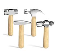 Giwnhvx Set di 4 piccoli , testa in acciaio forgiato e manico corto in legno, a guasto spacco da 10 once, a guasto rotondo da 11 once
