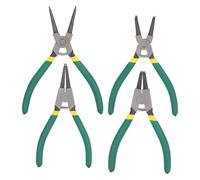 Giwnhvx Set di 4 pinze per anelli elastici, include pinze circolari a scatto per mini uso interno ed esterno, punte dritte e piegate