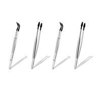 Giwnhvx Set di 4 pinzette con punta in gomma, per artigianato, laboratorio, industriale, hobby, pinze, gioielli, timbri, scatola di plastica, 15 cm