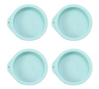 Giwnhvx Set di 4 stampi per torta tondi a strati di torta, utensili da cucina, gel di silicone per utensili da cucina, torta e schiuma , blu, 4 pollici