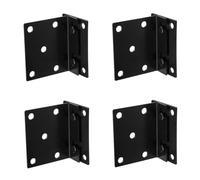 Giwnhvx Set di 4 telai da letto con staffa a doppio gancio da 8,9 x 7,6 cm, in metallo, accessori per letto nero