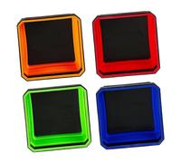Giwnhvx Set di 4 vassoi magnetici pieghevoli, in silicone, quadrati, da 11,4 cm, con base magnetica su entrambi i lati