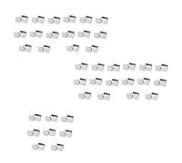 Giwnhvx Set di 40 cerniere per porte in vetro, 5 mm-8 mm, regolabili, rettangolari, clip singola per armadietti, cerniere in vetro
