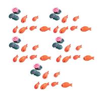 Giwnhvx Set di 40 statuette in miniatura di pesci rossi, animali da giardino, mini fee decorativi, ornamenti di micro-paesaggio di schiuma, giocattolo in resina