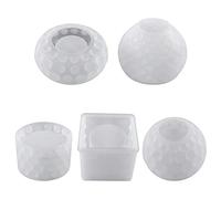 Giwnhvx Set di 5 stampi per candele in silicone per la fabbricazione di candele, stampo in silicone 3D, stampo in silicone per di soia, sapone