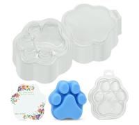 Giwnhvx Set di 50 stampi per cera a forma di artiglio di gatto per cubi di cera, stampi per vassoi trasparenti vuoti, per tartarughe senza stoppini e candele