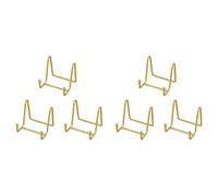 Giwnhvx Set di 6 supporti per piastra per display oro ferro cavalletto supporto per piastra espositore supporto cornice in metallo per foto decorazione piastra ciotola
