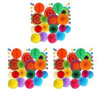Giwnhvx Set di 60 palline colorate a d'ape, a forma di fiore, in carta, per matrimoni e compleanni