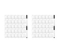 Giwnhvx Set di 64 clip per etichette e penne, include 64 pezzi porta etichette da cucina e 4 gessetti (bianco)