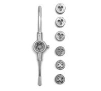 Giwnhvx Set di 8 punte metriche per filettatura manuale M3, tappi filettati, alesatore conico dritto, set di viti e filiere, utensili manuali
