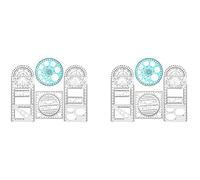 Giwnhvx Set di 8 righelli geometrici multifunzionali da disegno, in plastica, per matematica, misurazione, cerchio, disegno, righelli