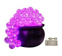 Giwnhvx Set di calderone bollente di Halloween Decorazioni di Halloween Kit fai da te per interni con sfera trasparente decorazione di Halloween batteria rosa-viola