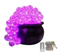 Giwnhvx Set di calderoni bollenti di Halloween Decorazioni di Halloween Kit fai da te per interni con sfera trasparente decorazione di Halloween rosa-viola