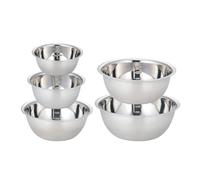 Giwnhvx Set di ciotole per mescolare in acciaio inox, multiuso, 5 misure, salvaspazio