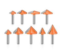 Giwnhvx Set di coltelli 3D a forma di V con manico da 8 mm, coltello da incisione al computer 3D, coltello da in legno, fresa a forma di V