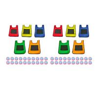 Giwnhvx Set di Eludeball -10 Pezzi Gilet Collant per Bambini Eludeball Tag con 40 Palline Sportive Elude per Giochi di Campo Interno ed Esterno S