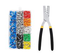 Giwnhvx Set di pinze crimpatrici PZ0.5-16 pinza crimpatrice per tubi con 800 pezzi di terminale a perno VE