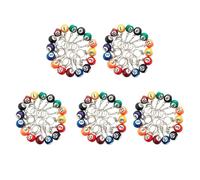 Giwnhvx Set di portachiavi a sfera da biliardo colorato 80 pezzi sirie, mini sfere portachiavi magiche accessori per catene da biliardo biliardo di Eightball