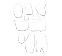 Giwnhvx Set di regole modello orso memoria 10 pezzi, set di regole modello adatto per modelli di orso da 15 pollici