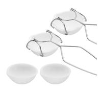 Giwnhvx Set di tazze da crogiolo piccole e in ceramica con manico per frusta e kit di crogiolo al quarzo per sciogliere il metallo