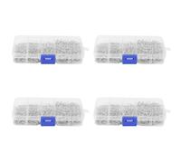 Giwnhvx Set di viti autofilettanti in acciaio inox da 3200 pezzi, assortimento di dadi di bloccaggio per legno, filettatura per legno, set di viti M2