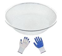 Giwnhvx Setaccio per compostaggio del suolo in acciaio inossidabile per catturare rocce del suolo e segatura Giardinaggio Sabbia Compost Setaccio per arenaria 2 mm