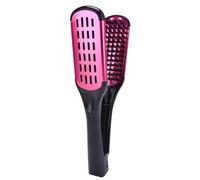 Giwnhvx Setole di Cinghiale Doppio Lato Pettine Pinza Antistatica Piastra Strumento Pettine Stecca Capelli Pettina, Rosa Rosso