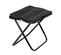 Giwnhvx Sgabello pieghevole portatile da campeggio, ultraleggero, sedia da pesca, da viaggio, picnic, facile da usare, nero