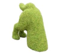 Giwnhvx Simulazione di cane floccato, scultura di animali, ornamenti da giardino, decorazione della finestra, fotografia, decorazione animale C
