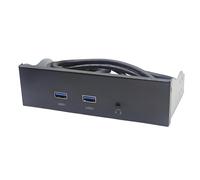 Giwnhvx Slot per lettore floppy USB3.2 GEN1 Pannello audio HD-Audio Pannello ottico da 5,25 pollici Supporto 2X USB3.0 + 1x Audio 3,5 mm
