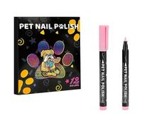 Giwnhvx Smalto per Unghie per Gatti, Smalto Multiuso Ad Asciugatura Rapida, 12 Colori, Set di Smalti per Unghie per Gatti