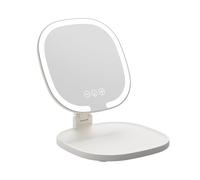 Giwnhvx Specchio da Trucco a LED con Luce, Ingrandimento 1X/3X, Specchio da Viaggio Pieghevole e Portatile per le Donne