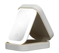 Giwnhvx Specchio da trucco a LED regolabile in tre colori, specchio da trucco regolabile con luci