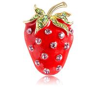 Giwnhvx Spille di colore fragola per le donne borsa cappello con accessori per frutta stile estate spille da sposa regalo