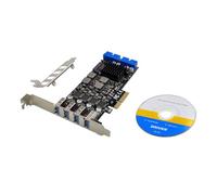 Giwnhvx ST668 PCIe X4 NEC720201 Scheda di Conversione di Controllo Industriale USB3.0 a 4 Vie/8 Porte con Funzionalità Multifunzioni, Pratico come Mostrato sul Circuito Stampato.