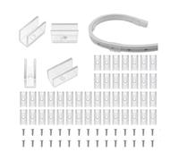 Giwnhvx Staffe di montaggio per luci al neon, 100 pezzi, clip di fissaggio per luci al neon, accessori per striscia flessibile al neon LED da 6 x 12 mm