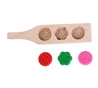 Giwnhvx Stampo in legno a forma di fiore Mooncake, realizzato a mano, per muffin, Mooncake, biscotti, cioccolato, torta di zucca