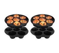Giwnhvx Stampo in silicone per muffin, per friggitrice ad aria, forno, pentola da 21 cm, riutilizzabile, in silicone, confezione da 4