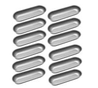 Giwnhvx Stampo per Hot Dog In Acciaio al Carbonio Stampi per Salsicce Antiaderenti Bakeware Hot Dog Ovale Pan di Cottura per Utensili da Pane Fatti In Casa Fai da Te 12 Pezzi