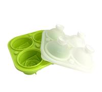Giwnhvx Stampo quadrato per ghiaccio 3D a forma di rosa, vassoi quadrati per ghiaccio, fai 4 giganti a forma di fiore carino, lavabile in lavastoviglie, verde chiaro divertente grande per creare