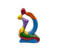 Giwnhvx Statua degli amanti che si baciano, moderno astratto in resina scultura di coppia, ornamenti da ufficio, decorazione per ufficio, camera da letto
