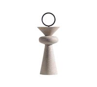 Giwnhvx Statua di arenaria geometrica astratta, ornamenti artistici, ingresso, soggiorno, mobile TV, scrivania, decorazione per la casa, C