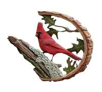 Giwnhvx Statua di Cardinale Vibrante Decorazione Uccello Fatto A Mano, Uccello Camminando su Un Ramo, Ornamenti, Regalo per Gli Amanti degli Uccelli