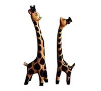 Giwnhvx Statua di Giraffa Statua di Giraffa in Legno Decorazione da Tavolo Scultura di Giraffa Scultura di Animale Decorazione per Libreria per Ufficio Domestico C
