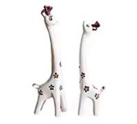 Giwnhvx Statua di Giraffa Statua di Giraffa in Legno Decorazione da Tavolo Scultura di Giraffa Scultura di Animale Decorazione per La Libreria 'Ufficio Domestico A